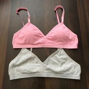 George Girls Training Bras XL Bundle Lot Cotton Pink and Grey Bundle Soft